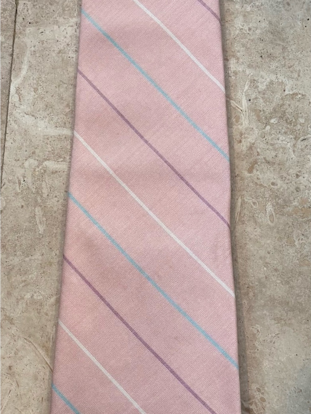 Polo by Ralph Lauren Pastel Pink Striped Silk Tie